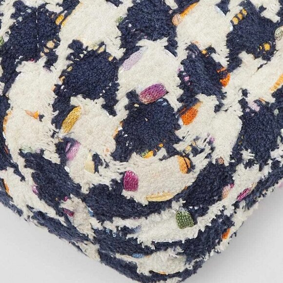 Chanel Blue/White Houndstooth Tweed Chanel 19 Small Flap Bag - Picture 5 of 11